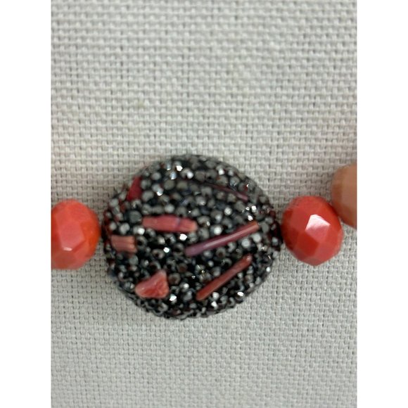 Authentic Coral-like appearance WITH Dazzling Druzy Stone Centerpiece - Picture 2 of 8